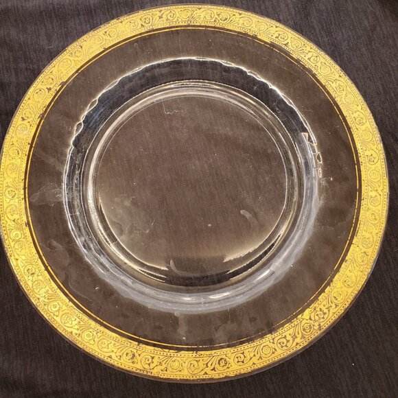 Set Of 2 Tiffin Franciscan Westchester Salad Luncheon Plates Gold Encrusted Vtg - Picture 7 of 13